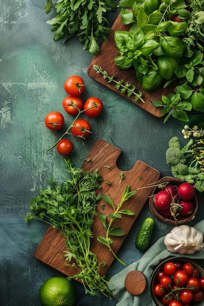 Ingrediente proaspete pe fundal deschis